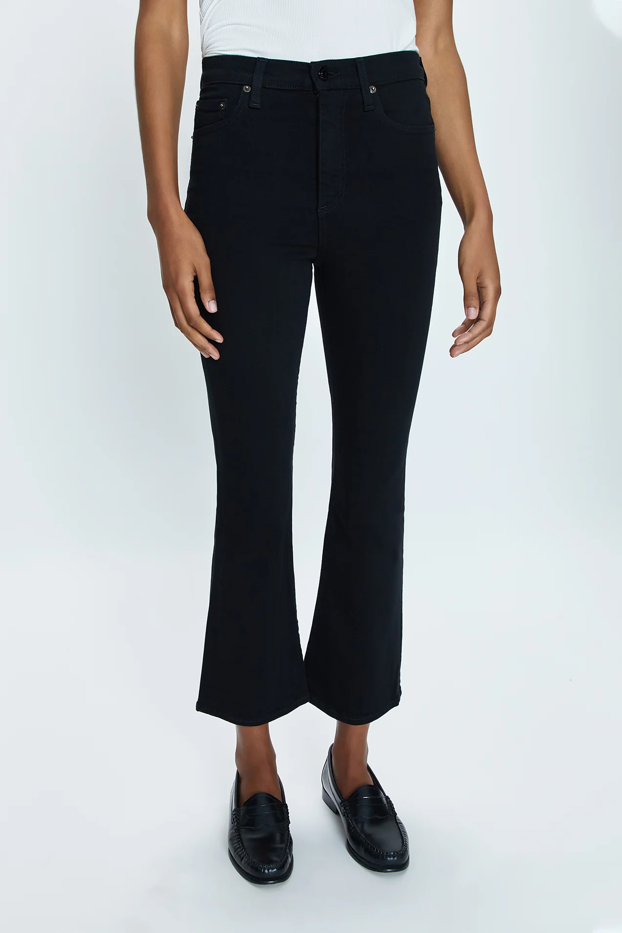 Pistola Lennon Cropped Bootcut in Noir