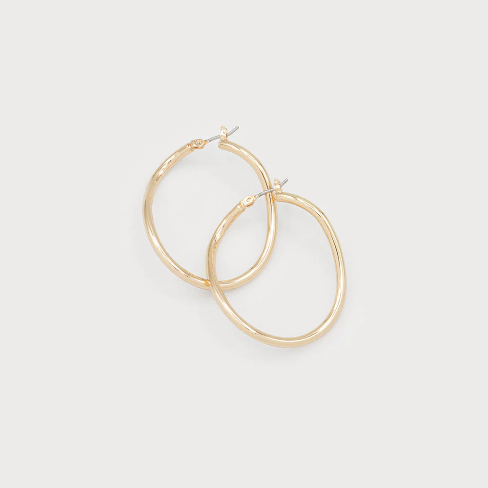 Artsy Oval Earrings in gold & silver