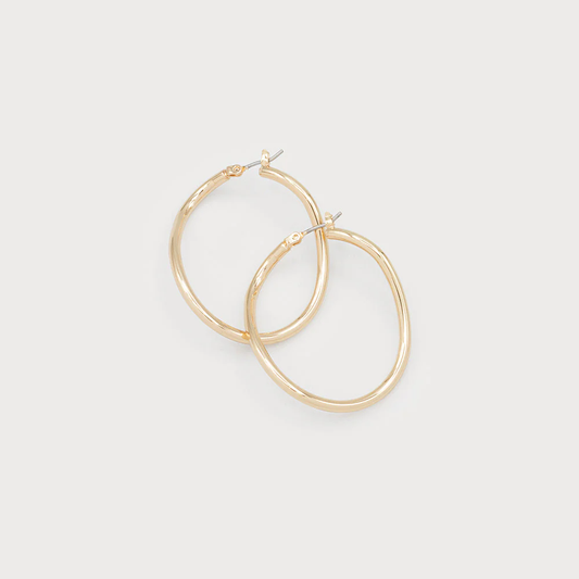 Artsy Oval Earrings in gold & silver