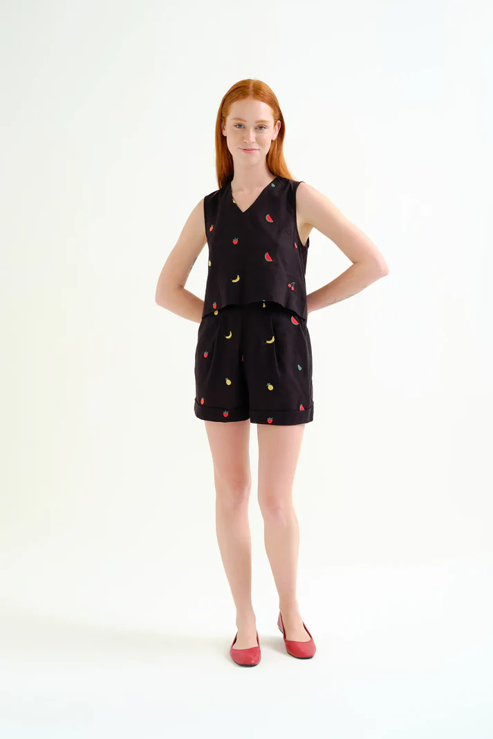 Compania Fantastica Embroidered Fruit Tank