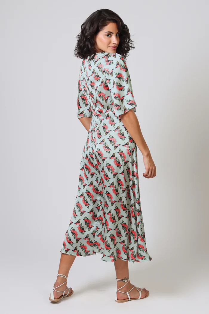 Traffic People Blythe Dress in Blue Print