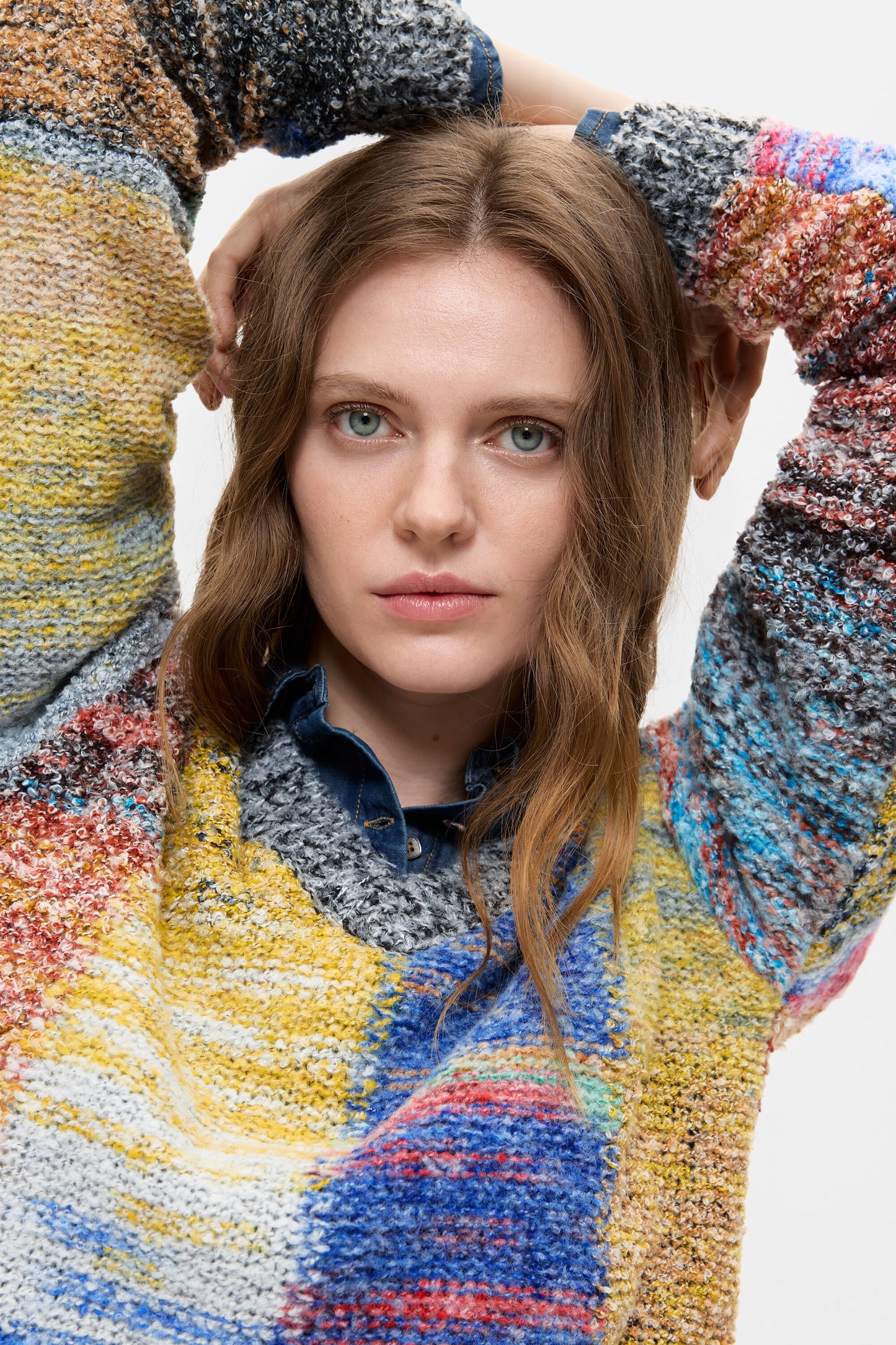 Desigual Colorful Chalk Line Sweater