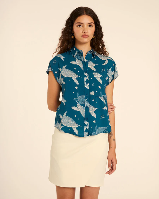 Pepa Loves Sea Turtle Short Sleeve Top