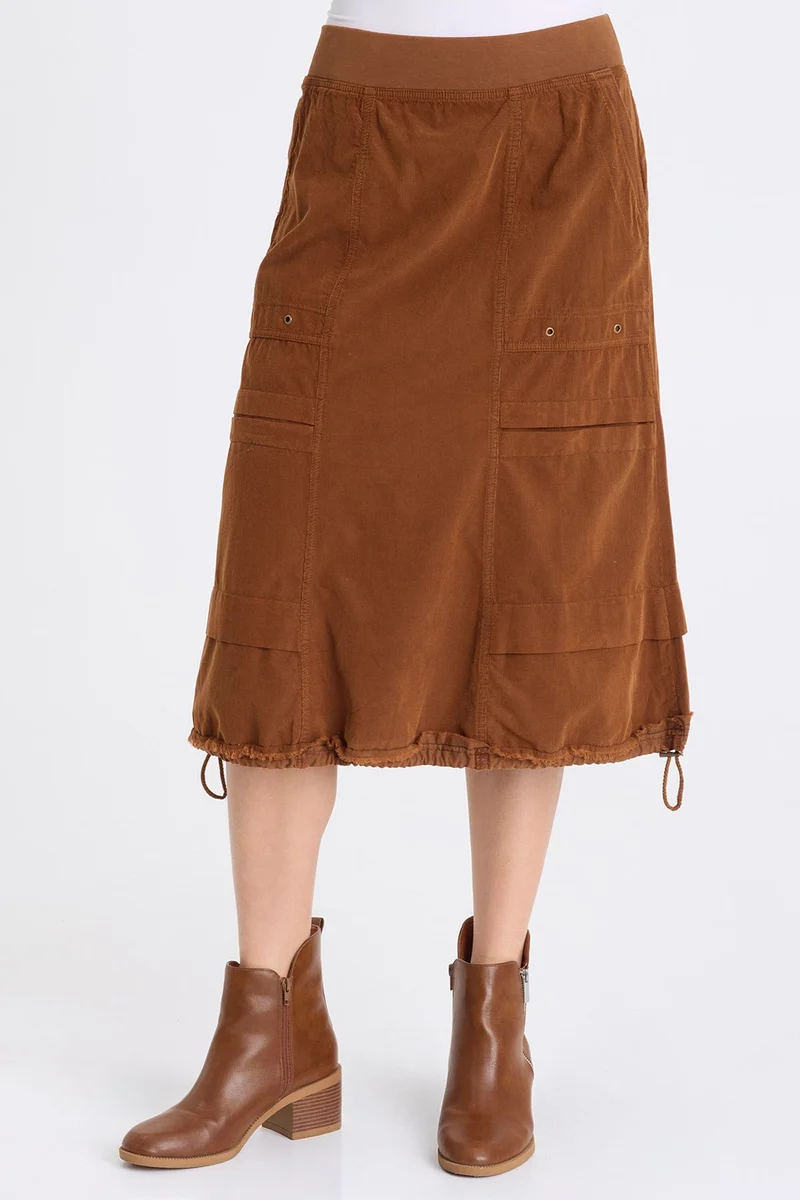 XCVI Reine Cord Midi Skirt