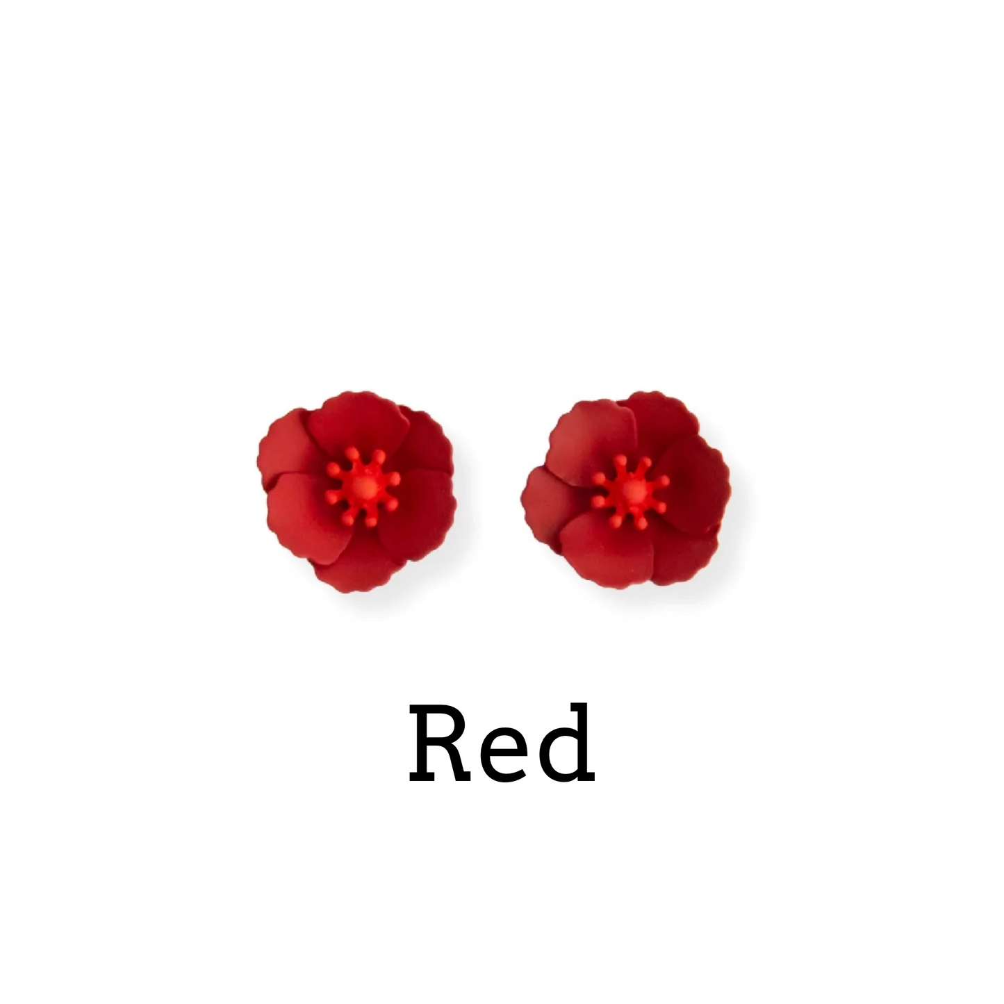 Ruby Olive Poppy Garden Earrings in Multiple Colors