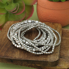 Load image into Gallery viewer, Metallic Bead Stretch Bracelets in Gold or Silver

