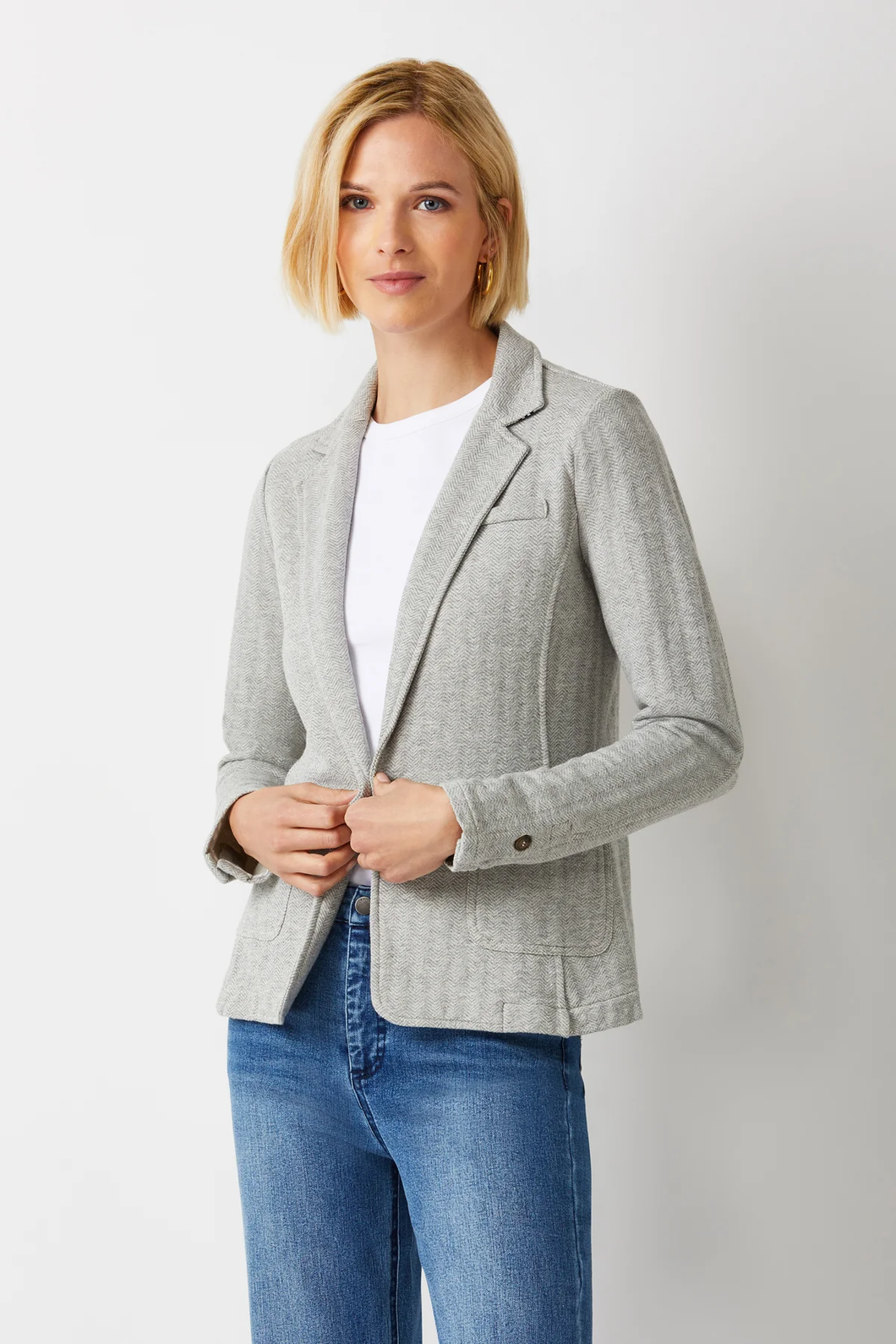 Ecru Terry Blazer in 2 Colors